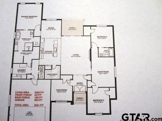 19346 Aida Dr, Flint, TX 75762 - view of floor plan / room layout