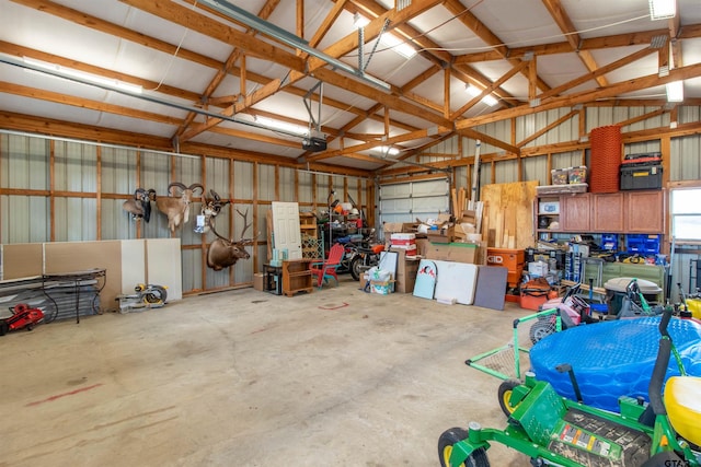 garage featuring a garage door opener