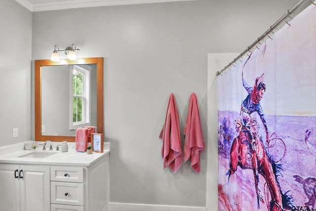 22302 County Road 422, Lindale, TX 75771 - bathroom featuring vanity and crown molding