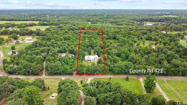 22302 County Road 422, Lindale, TX 75771 - view of property location with a forest and property boundaries highlighted