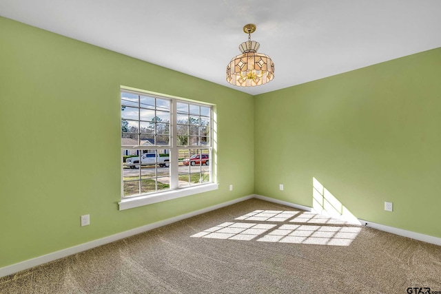 view of carpeted empty room