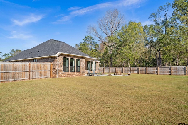 view of yard with a patio