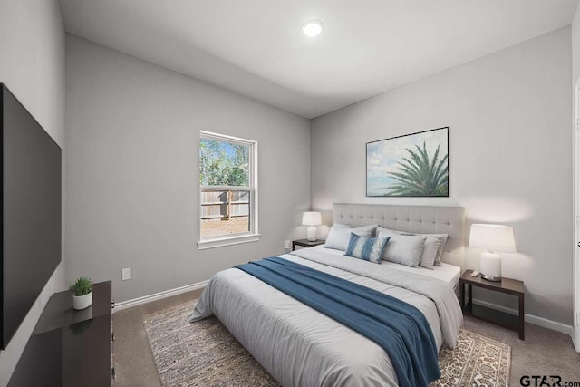 view of carpeted bedroom