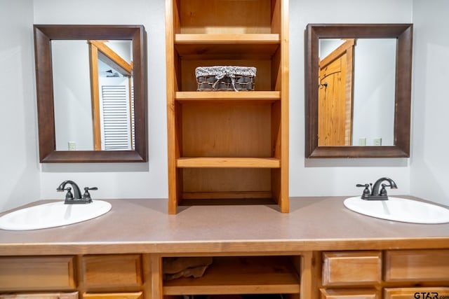 5646 Fm 346, Tyler, TX 75703 - bathroom with built in shelves and vanity