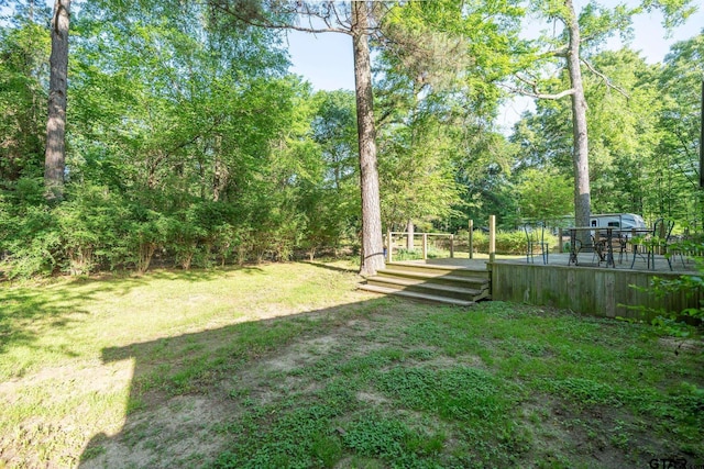 5646 Fm 346, Tyler, TX 75703 - view of yard featuring a wooden deck
