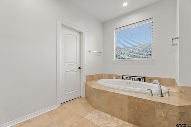 1516 Chaparrel Run, Tyler, TX 75703 - bathroom with a bath and tile patterned flooring