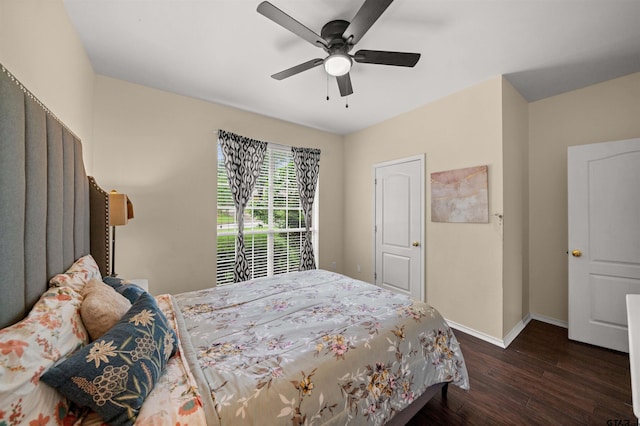 1408 Santa Fe Trl, Tyler, TX 75703 - bedroom with wood finished floors, baseboards, and ceiling fan