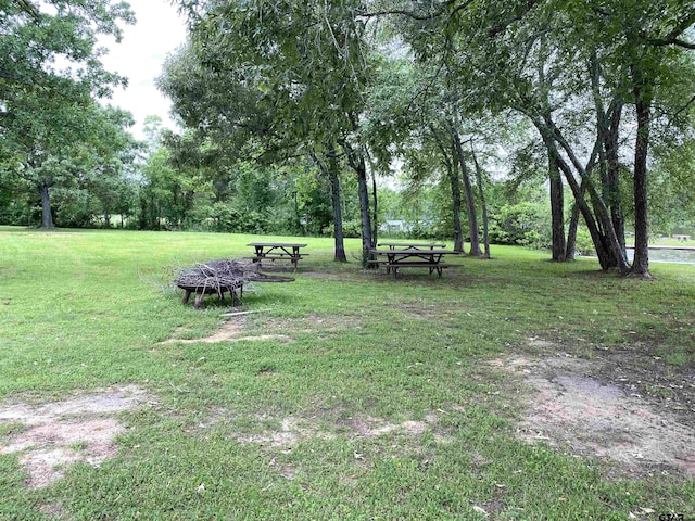 view of property's community featuring a yard