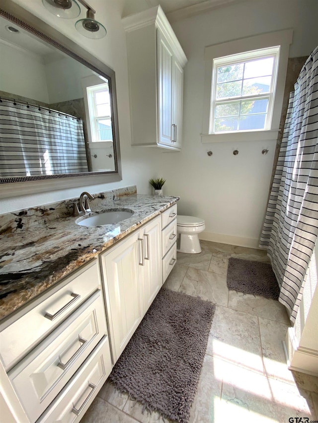 bathroom featuring toilet and vanity