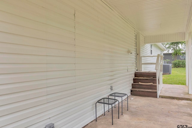 view of patio featuring cooling unit