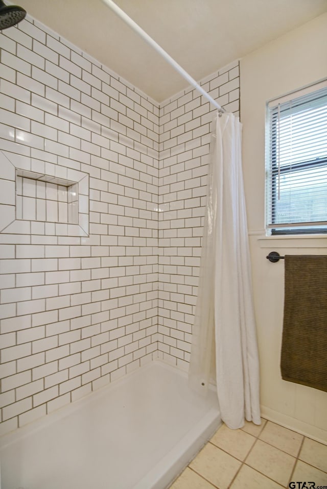 201 Karla Dr, Whitehouse, TX 75791 - full bathroom featuring tile patterned flooring and a tile shower