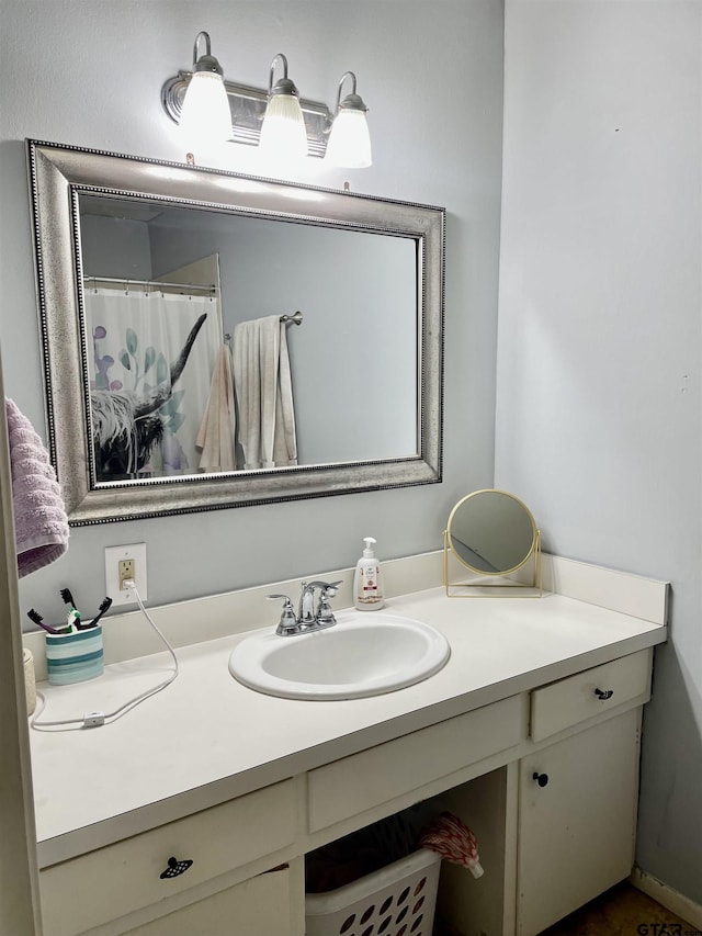 bathroom featuring vanity