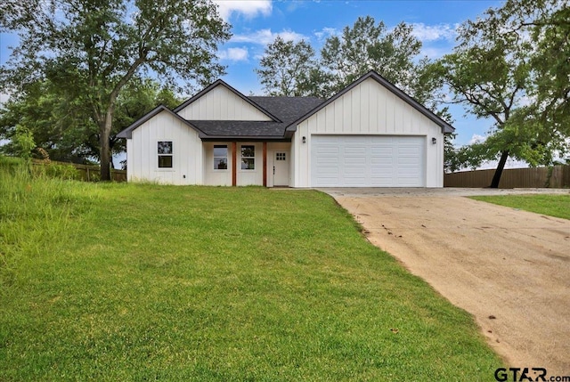 1002 E Main St, Whitehouse, TX 75791 - modern farmhouse with roof with shingles, an attached garage, concrete driveway, and board and batten siding