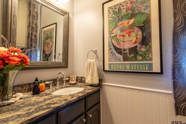 bathroom featuring vanity