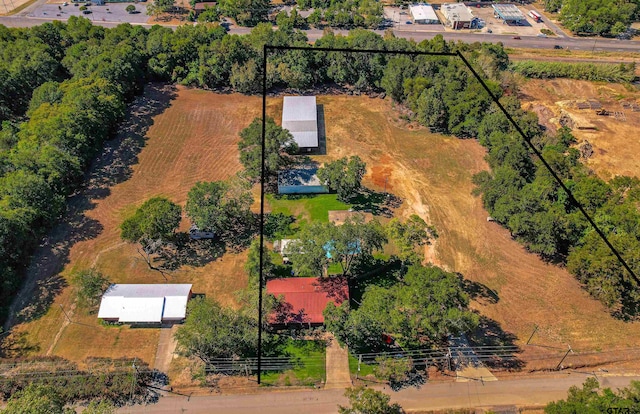 bird's eye view featuring a rural view