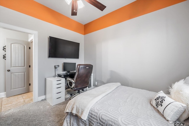301 Zambezi Ln, Bullard, TX 75757 - bedroom featuring light carpet, baseboards, and ceiling fan