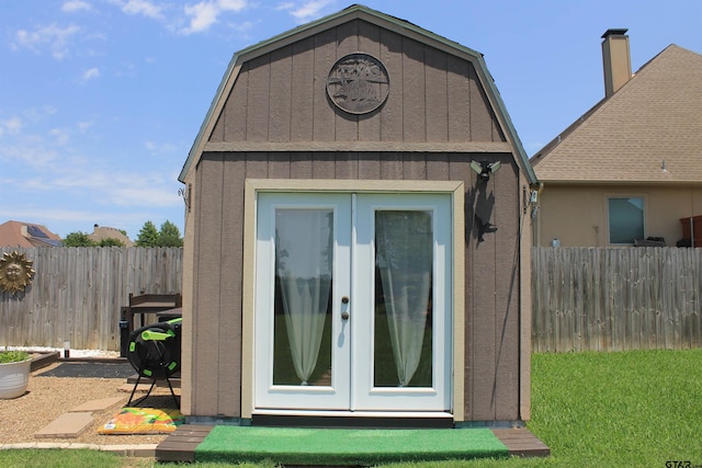 301 Zambezi Ln, Bullard, TX 75757 - view of outbuilding featuring french doors