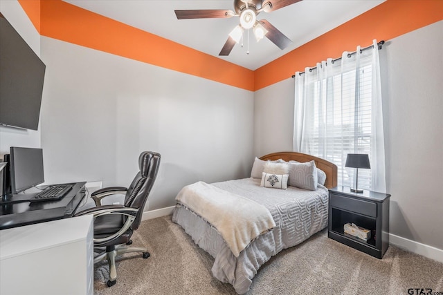 301 Zambezi Ln, Bullard, TX 75757 - carpeted bedroom featuring multiple windows, a desk, and ceiling fan