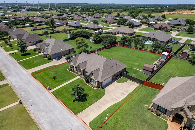 301 Zambezi Ln, Bullard, TX 75757 - aerial perspective of suburban area featuring property parcel outlined