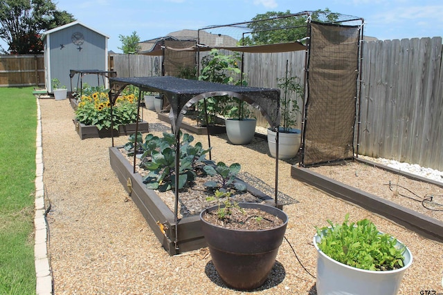 301 Zambezi Ln, Bullard, TX 75757 - fenced backyard with a vegetable garden and a shed