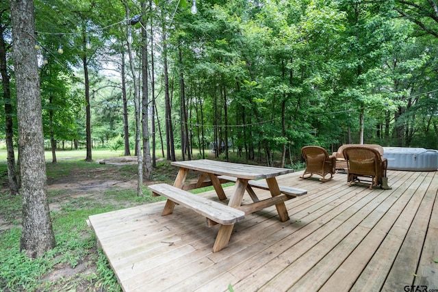 15683 Crk 472, Tyler, TX 75706 - wooden terrace featuring outdoor dining space
