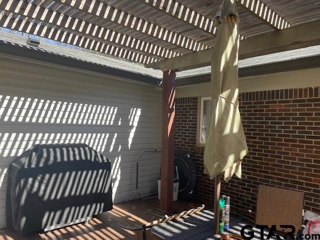 view of patio with a pergola