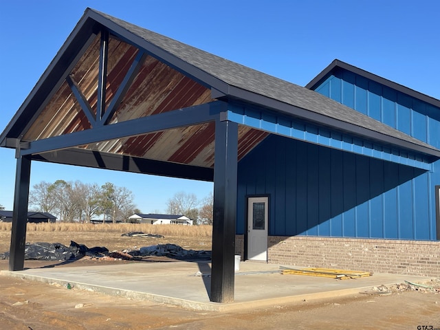 exterior space with a gazebo