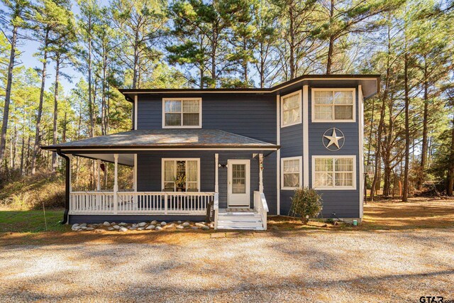 view of front of home with a porch