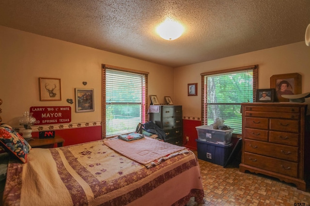 2391 Fm 16 W, Tyler, TX 75706 - bedroom featuring a textured ceiling and multiple windows