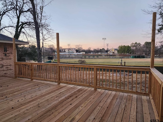 view of deck at dusk