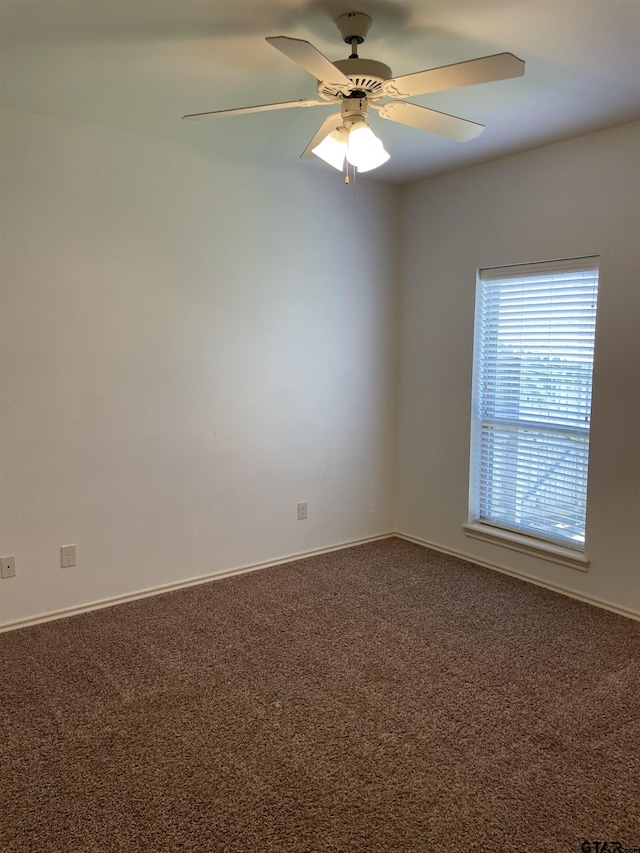 11200 Fox Trl, Flint, TX 75762 - carpeted empty room with baseboards and ceiling fan