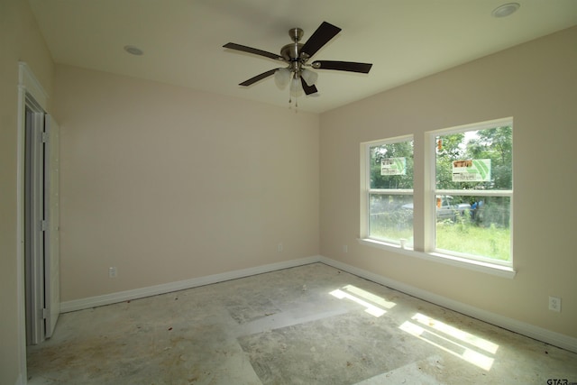 1209 S Butler Ave, Tyler, TX 75701 - empty room featuring baseboards and ceiling fan