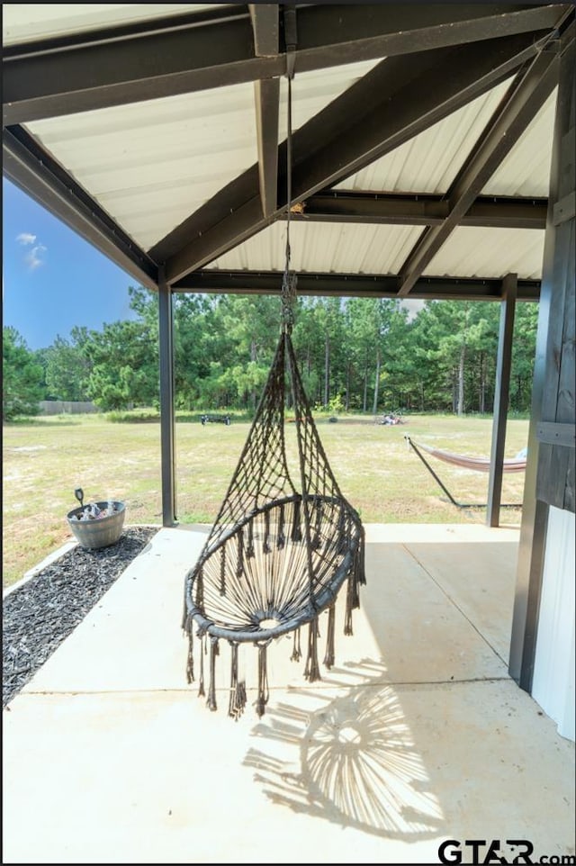 view of patio with a gazebo