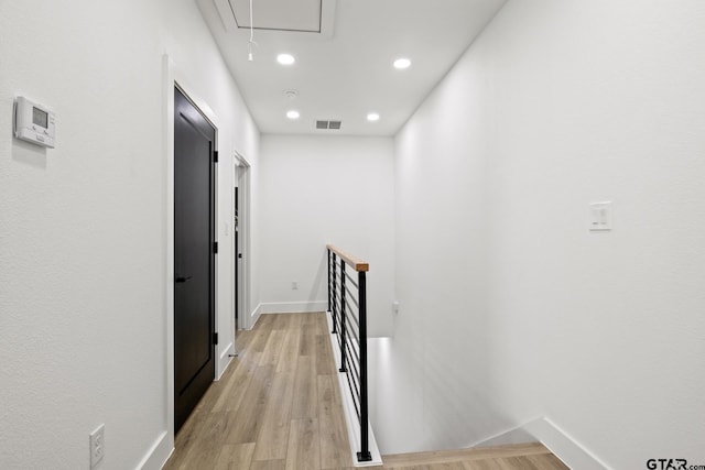 hallway featuring light hardwood / wood-style flooring