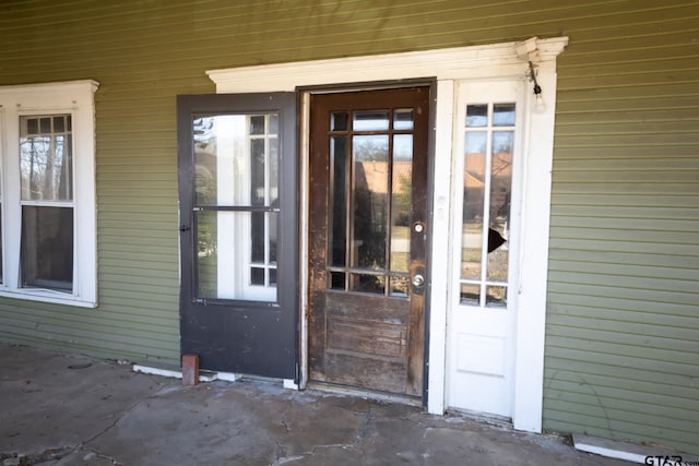 view of doorway to property