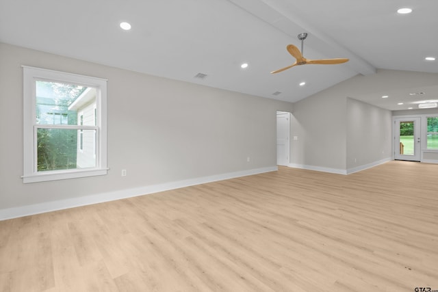 601 N 4th St, Crockett, TX 75835 - unfurnished living room featuring light wood-style floors, recessed lighting, baseboards, and ceiling fan