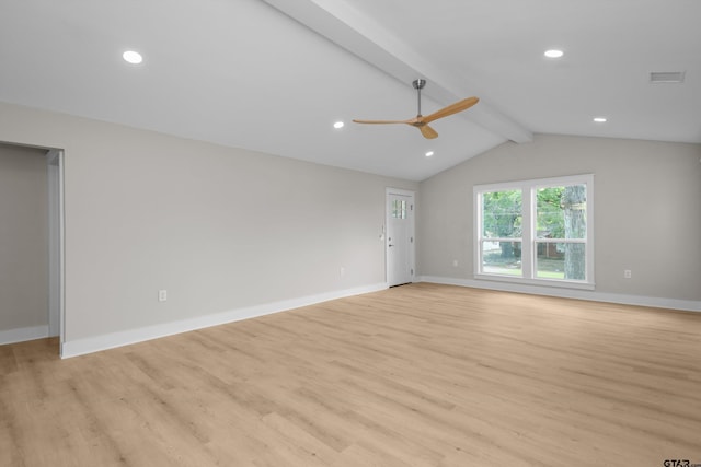 601 N 4th St, Crockett, TX 75835 - unfurnished living room with light wood-type flooring, ceiling fan, baseboards, and recessed lighting