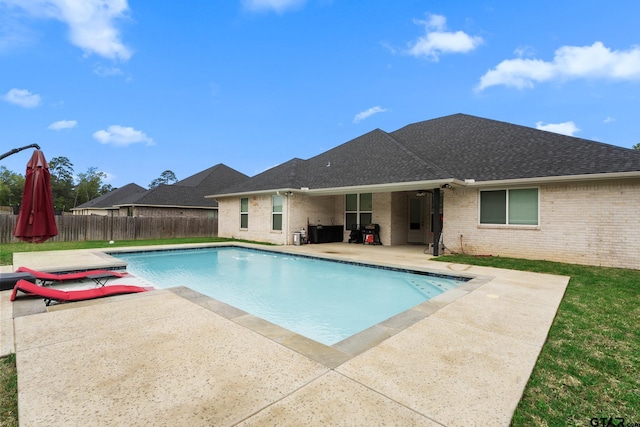7923 Crooked Trl, Tyler, TX 75703 - view of swimming pool with a patio and a fenced backyard