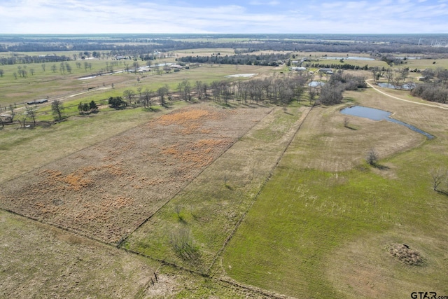 drone / aerial view with a rural view