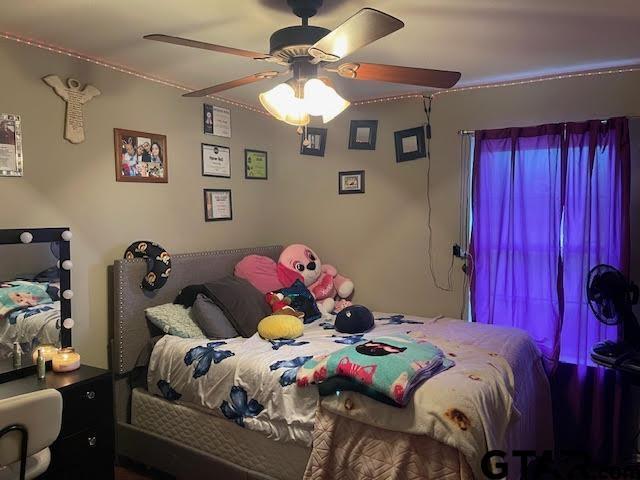 bedroom with ceiling fan