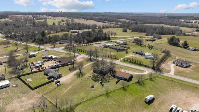 bird's eye view featuring a rural view