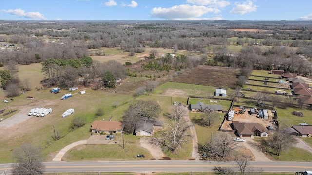 drone / aerial view with a rural view