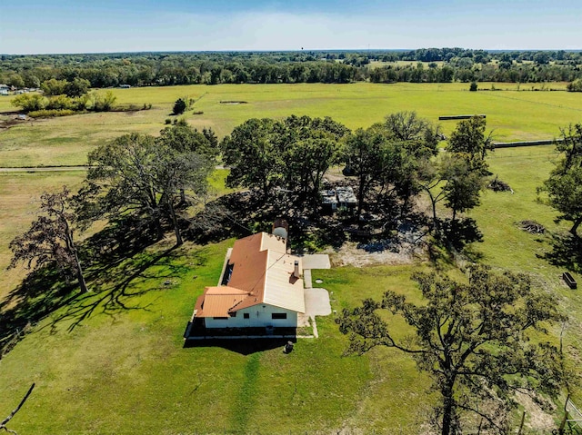 drone / aerial view featuring a rural view