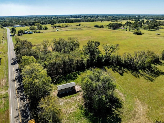 aerial view with a rural view
