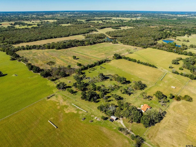 bird's eye view featuring a rural view