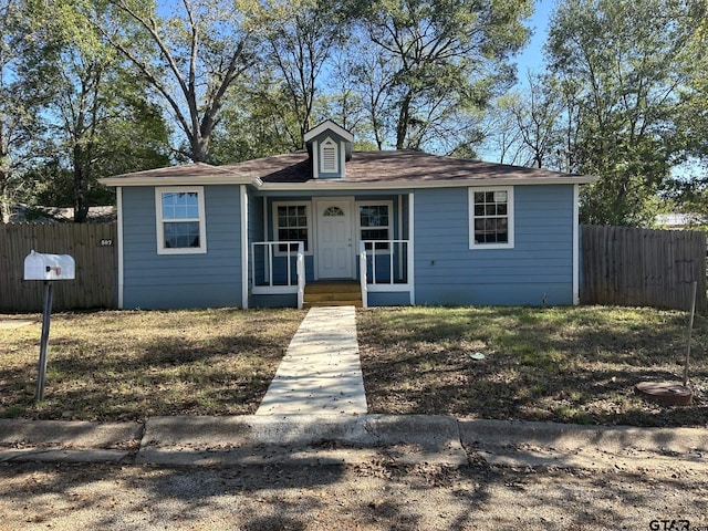 view of single story home