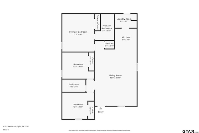 613 S Baxter, Tyler, TX 75701 - view of home floor plan