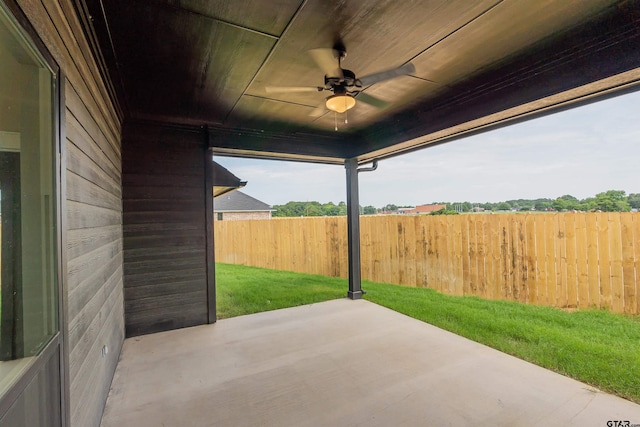 414 Bluebonnet Cir, Chandler, TX 75758 - view of patio / terrace with ceiling fan