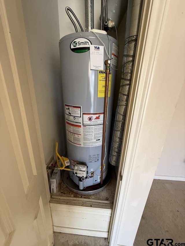 utilities featuring water heater