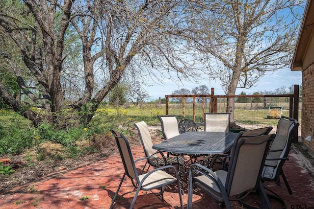 view of patio with outdoor dining space
